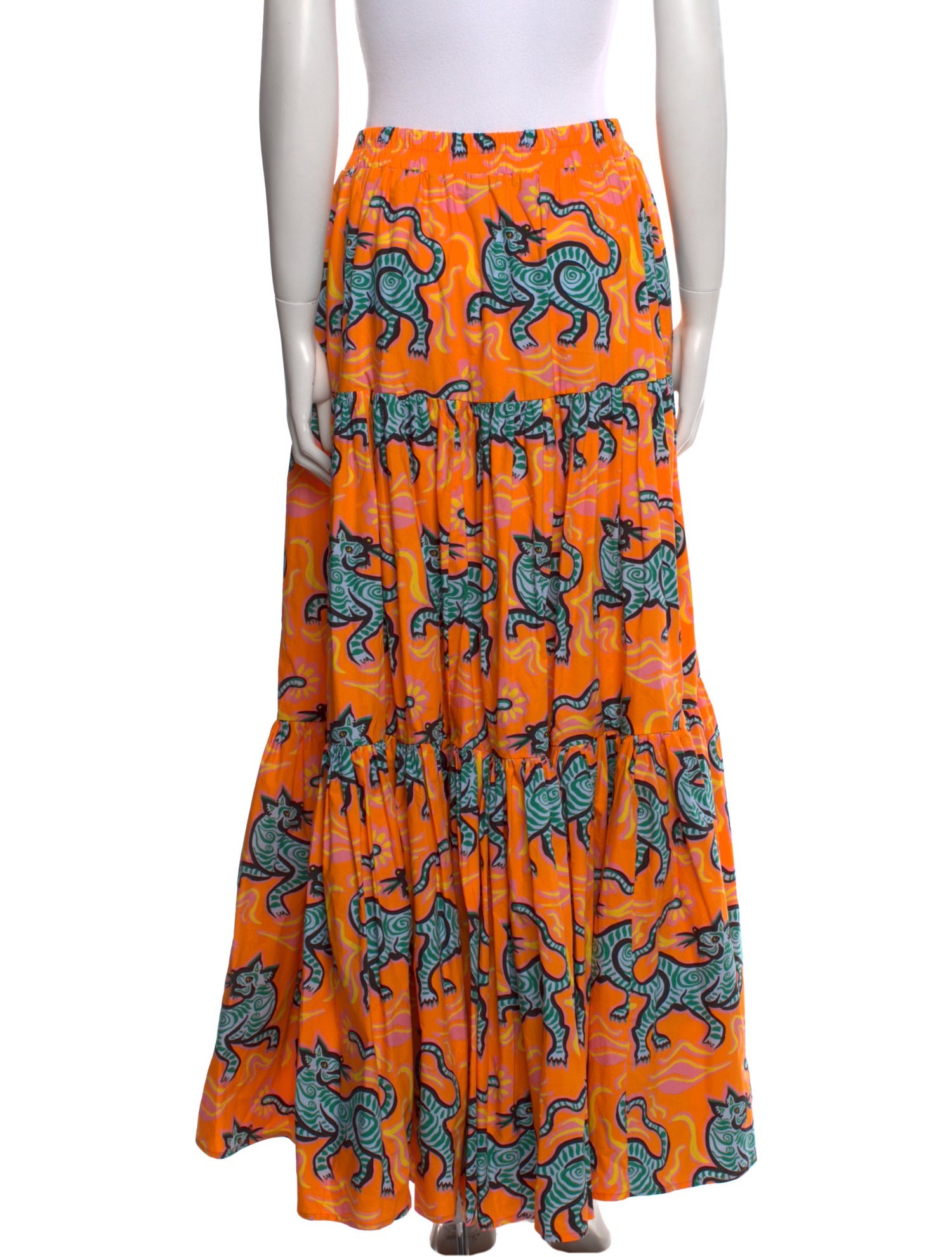 La DoubleJ Floral Print Midi Length Skirt